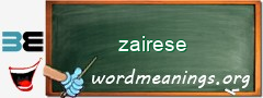 WordMeaning blackboard for zairese